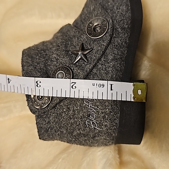 Blowfish Malibu Stiggy-T Gray Flannel Toddler Baby Boot Booties Size 6 Girls - Picture 9 of 10